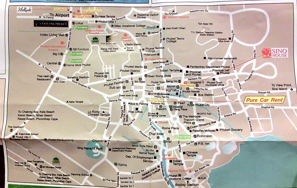 Karte von Phuket Stadt